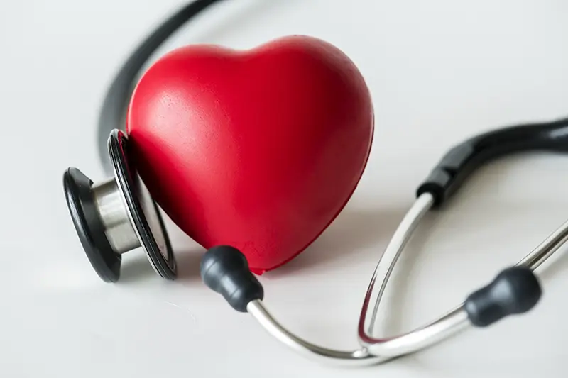 Heart and stethoscope